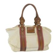 Burberry Vintage Pre-owned Canvas totevskor White, Dam