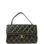 Chanel Vintage Pre-owned Tyg handvskor Black, Dam