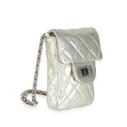 Chanel Vintage Pre-owned Laeder crossbodyvskor Gray, Dam