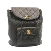 Chanel Vintage Pre-owned Laeder ryggsckar Black, Dam