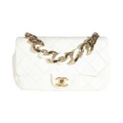 Chanel Vintage Pre-owned Laeder crossbodyvskor White, Dam