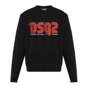 Dsquared2 Sweatshirt med logotyp Black, Herr