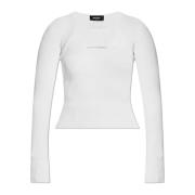 Dsquared2 Ribbed Top White, Dam