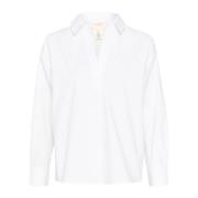 Part Two Vit Oversized Skjortblus Lynnepw White, Dam