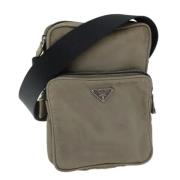 Prada Vintage Pre-owned Nylon prada-vskor Beige, Dam