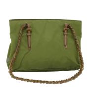 Prada Vintage Pre-owned Nylon totevskor Green, Dam