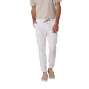 Mason's Vita Cargo Joggerbyxor Stretch Jersey White, Herr