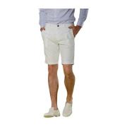 Mason's Stretch Gabardine Chino Bermuda Shorts Blue, Herr