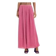 Oseree Raspberry Wide Leg Pants Red, Dam