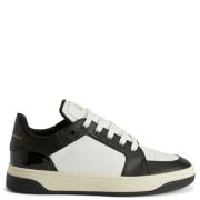 Giuseppe Zanotti Svarta Läder Låg-Top Sneakers Black, Herr