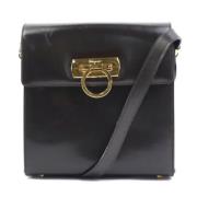 Salvatore Ferragamo Pre-owned Pre-owned Tyg crossbodyvskor Black, Dam