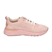 Moma Mocka Läder Dam Sneakers Pink, Dam