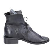 Moma Vintage Läder Ankelboots för Kvinnor Black, Dam