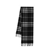 Burberry Rutig Cashmere Scarf - Svart Black, Unisex