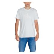 Calvin Klein Jeans Herr T-shirt Monologo Applique White, Herr