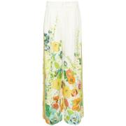 Alemais Blommig Wide Leg Byxor Multicolor, Dam