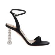 Aquazzura Svart hög baby sandal Black, Dam