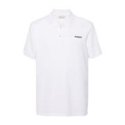 Alexander McQueen Vit Polo Skjorta Broderad Logotyp White, Herr