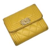 Chanel Vintage Pre-owned Laeder plnbcker Yellow, Dam