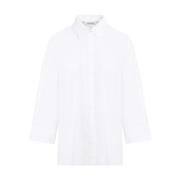 Max Mara Vit Poplin Skjorta Elegant Stil White, Dam