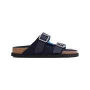 Birkenstock Blå Lädersandaler för Män Blue, Herr