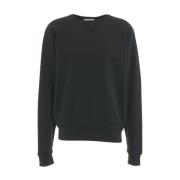 Closed Svart Broderad Logga Sweatshirt Aw24 Black, Herr