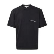 Studio Nicholson Svart Logo Boxy Fit T-shirt Black, Herr