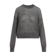 Brunello Cucinelli Grå Mohairtröja Aw24 Gray, Dam