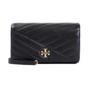 Tory Burch Svart Kira Chevron Chain Axelväska Black, Dam