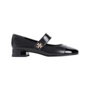 Tory Burch Svart Läder Cap Toe Pumps Black, Dam