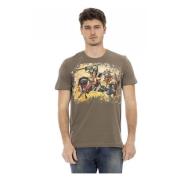 Trussardi T-Shirts Brown, Herr