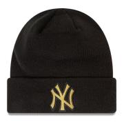 New Era Yankees Metallic Badge Beanie Black, Unisex