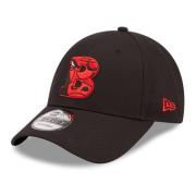 New Era Svart Bulls Lag Logga Keps Black, Herr