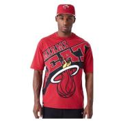 New Era Röd Miami Heat NBA Tee Red, Herr