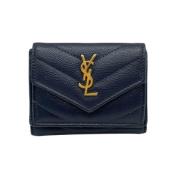 Yves Saint Laurent Vintage Pre-owned Laeder plnbcker Blue, Dam