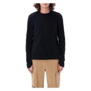 Moncler Svart Stickat Performance Sweatshirt Aw24 Black, Herr