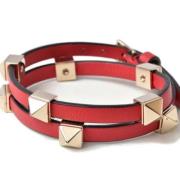 Valentino Vintage Pre-owned Laeder armband Red, Dam