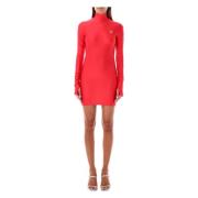 Coperni Röd High Neck Mini Klänning Aw24 Red, Dam