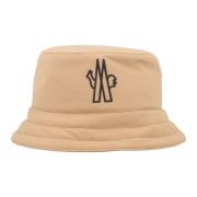 Moncler Beige Bucket Hat Aw24 Stiligt Solskydd Beige, Herr