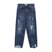 Gaëlle Paris Avslappnad Denim Jeans Blue, Dam