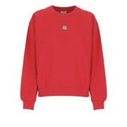 Kenzo Röd Tröja med Lucky Tiger Broderi Red, Dam