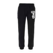 Moschino Stiliga Svarta Bomulls Joggers Black, Herr