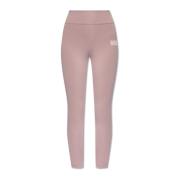 Emporio Armani EA7 Leggings med tryckt logotyp Purple, Dam