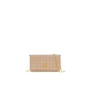 Burberry Beige Quiltad Lola Clutch Beige, Dam