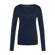 Guess Rundhals T-shirt Blue, Dam