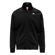 Kappa 222 Banda Anniston Graphiktape Hoodie Black, Herr