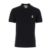 Moschino Svart Polo Skjorta Black, Herr