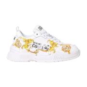 Versace Jeans Couture Dam Låg Topp Stargaze Sneakers White, Dam