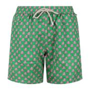 MC2 Saint Barth Polpy Badshorts med All-Over Print Multicolor, Herr