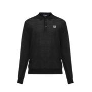 Raf Simons Svart ull polotröja Black, Herr